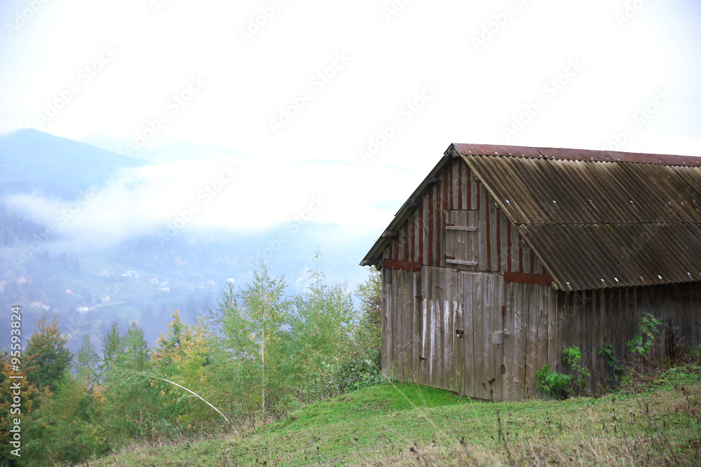 Old house in Ukraine Carpathian mountains Old house in Ukraine Carpathian mountains
