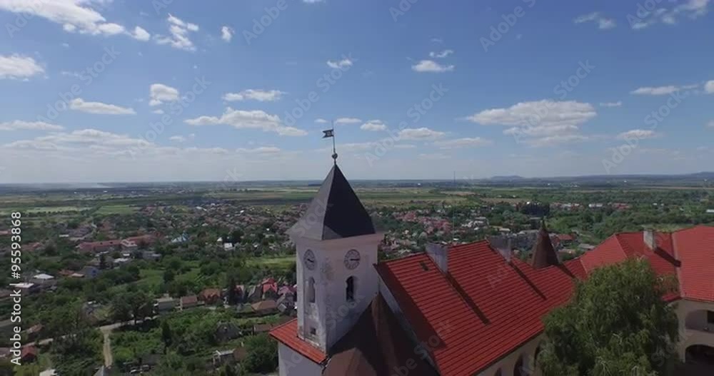 The Palanok Castle in Mukachevo,Ukraine. Yearly over 100 000 travelers from all over the world come here in order to see this unique sample of fortification architecture The Palanok Castle in Mukachevo,Ukraine. Yearly over 100 000 travelers from all over the world come here in order to see this unique sample of fortification architecture