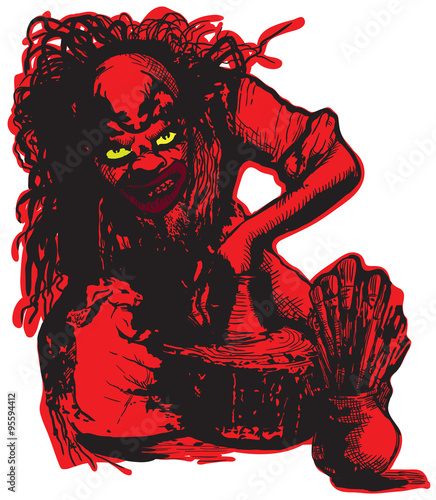 Potter, Creator, Clown - Vector freehand illustration