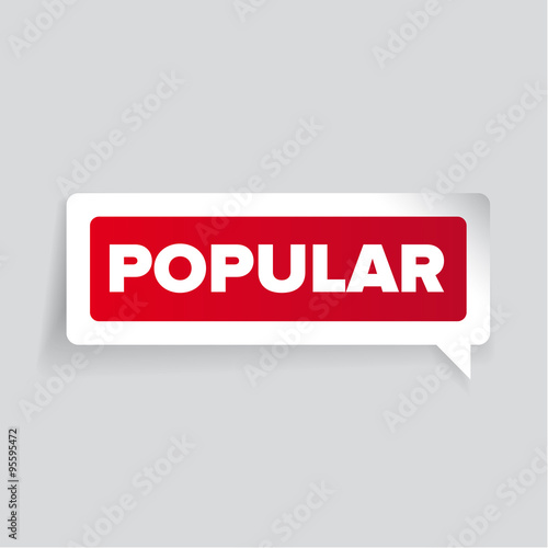 Popular label vector red