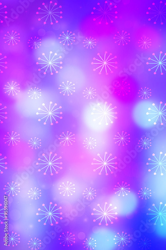 Artistic bokeh lights background with graphic elements