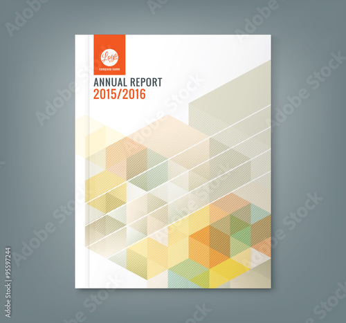 Abstract hexagon cube pattern background design for corporate business book cover flyer brochure