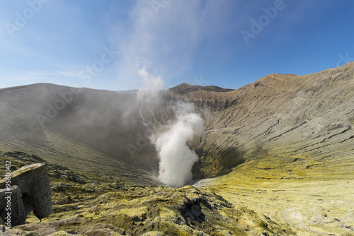 Bromo volcano crater Java ,Indonesia.