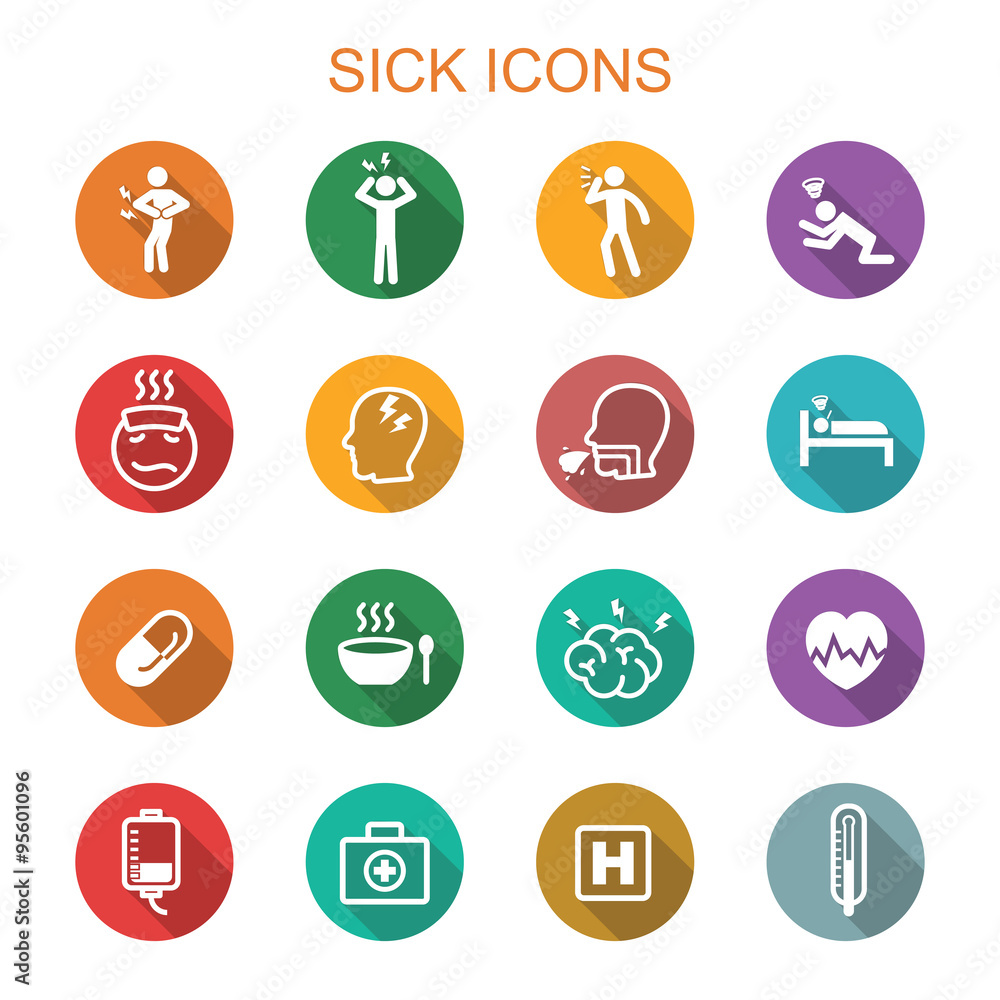 sick long shadow icons sick long shadow icons