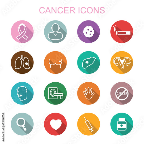 cancer long shadow icons