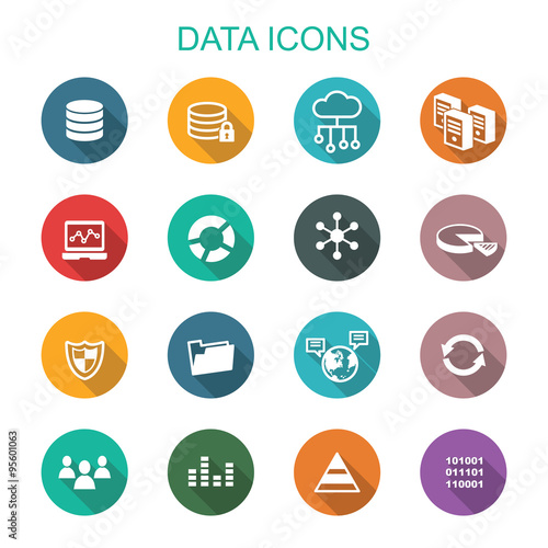 data long shadow icons
