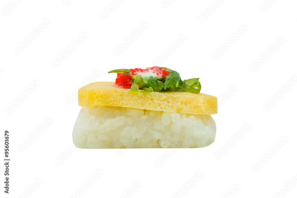 Japanese sushi isolated on white Japanese sushi isolated on white
