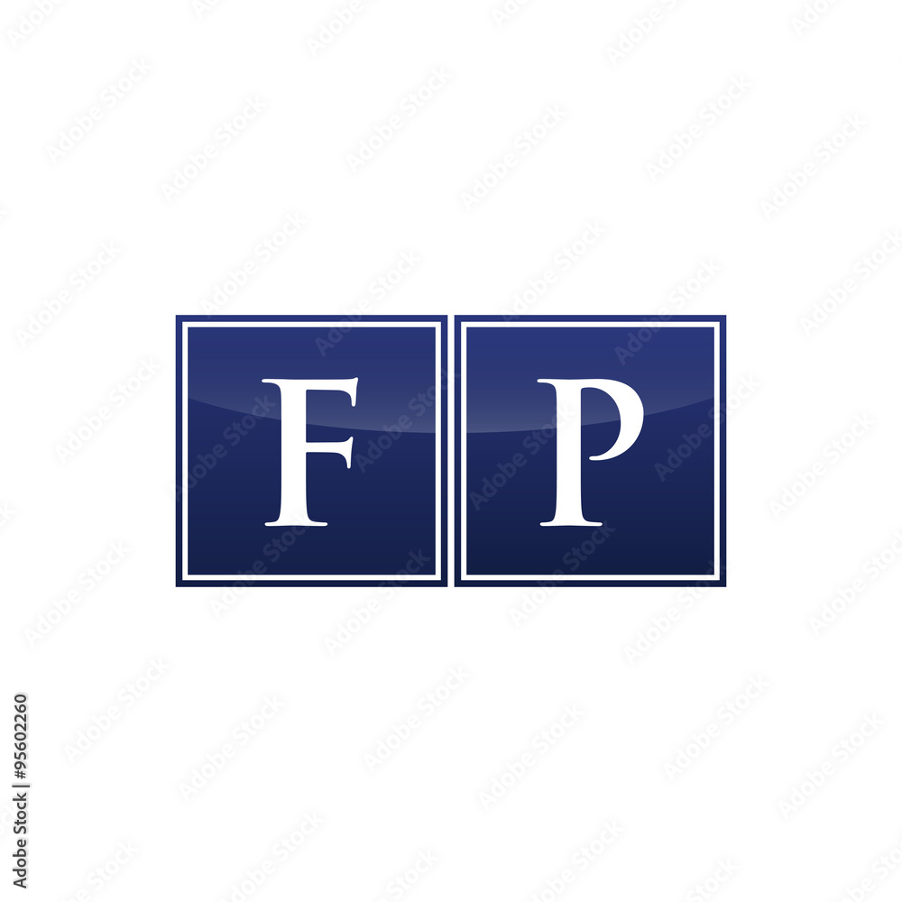Letter Initial Logo FP Letter Initial Logo FP