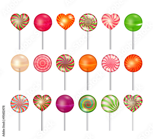 Lollipops vector set