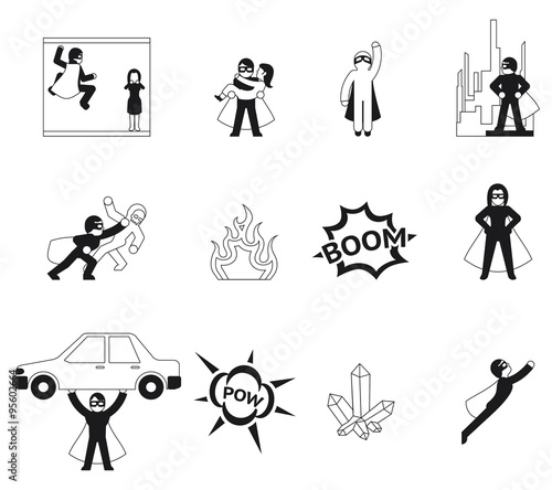 Superhero vector elements