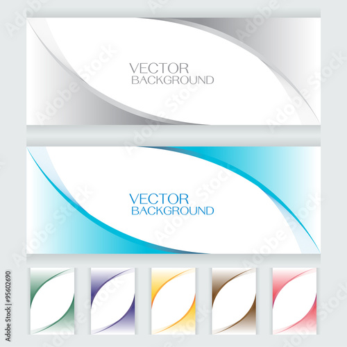 vector background curves Gray, blue, green, orange, brown, pink