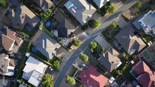 Aerial view of a typical Australian suburb photo