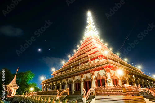 Fotografi Wat Non Wang temple in Moon smile day,Khonkaen, Thailand..