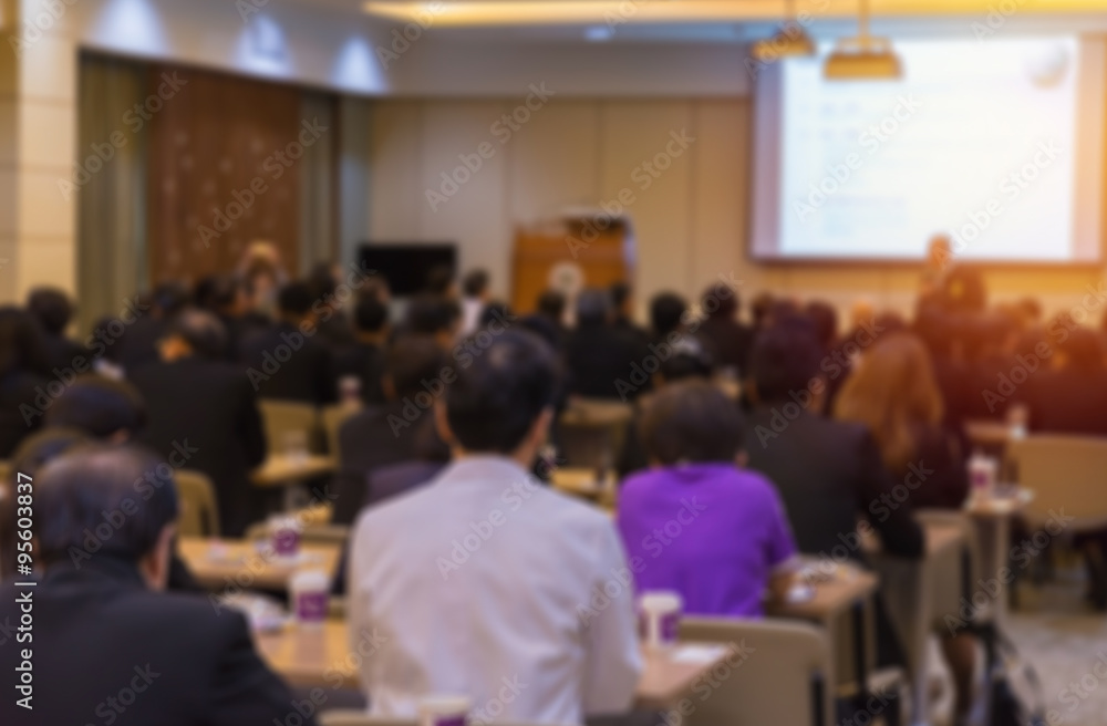 Fototapeta premium Blur of business Conference and Presentation in the conference h
