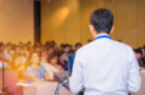 Blur of business Conference and Presentation in the conference h