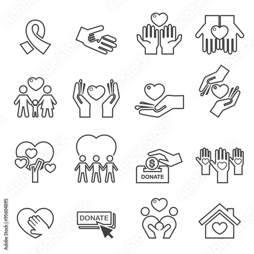 Charity Silhouette icons