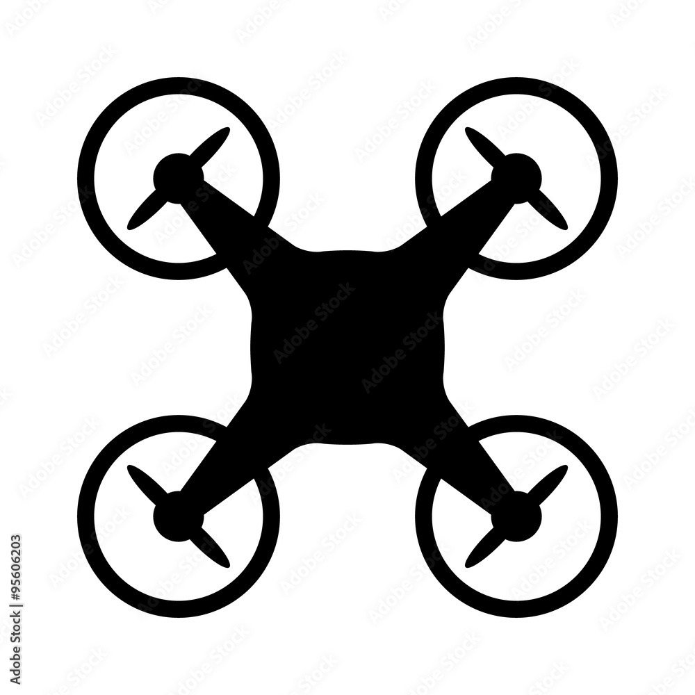 Vecteur Stock Civilian aerial drone flat icon for apps and websites | Adobe  Stock
