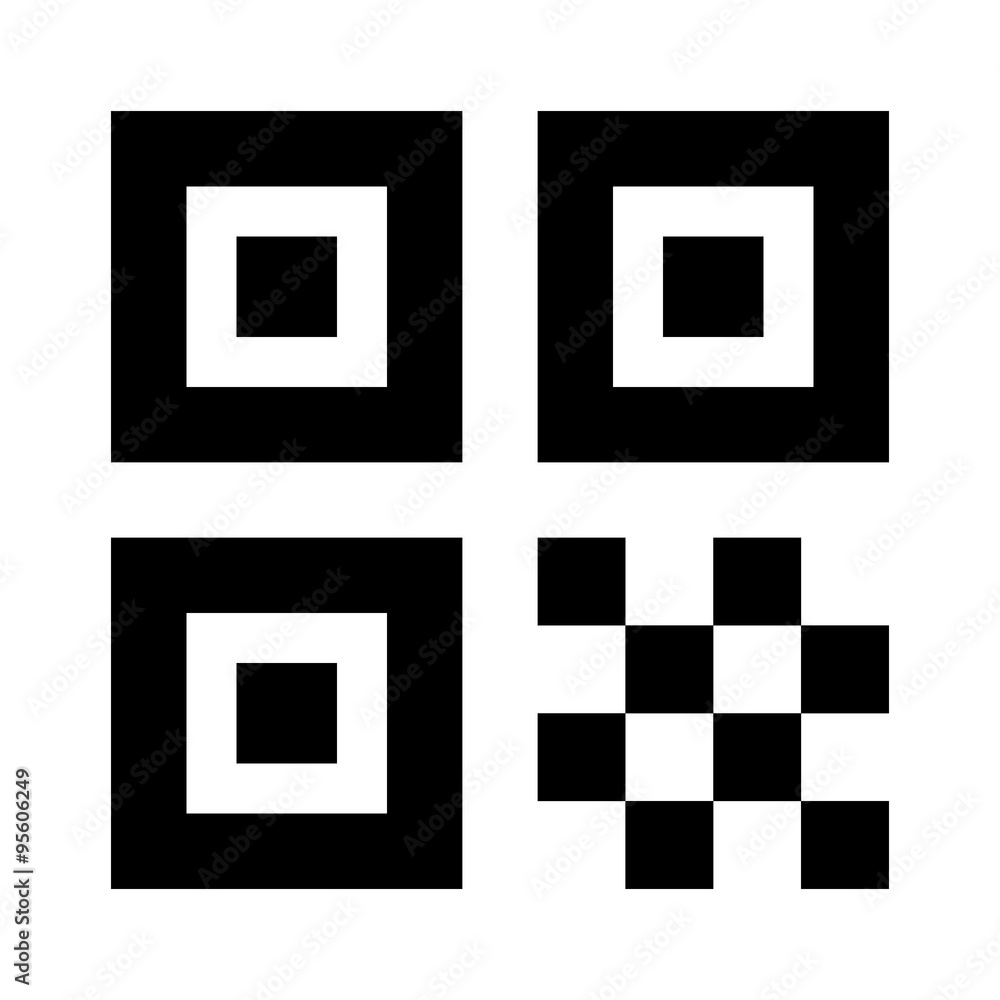 QR code flat icon for apps and websites QR code flat icon for apps and websites