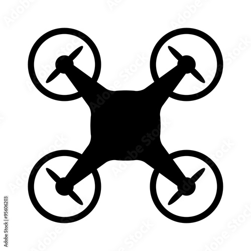 Civilian aerial drone flat icon for apps and websites