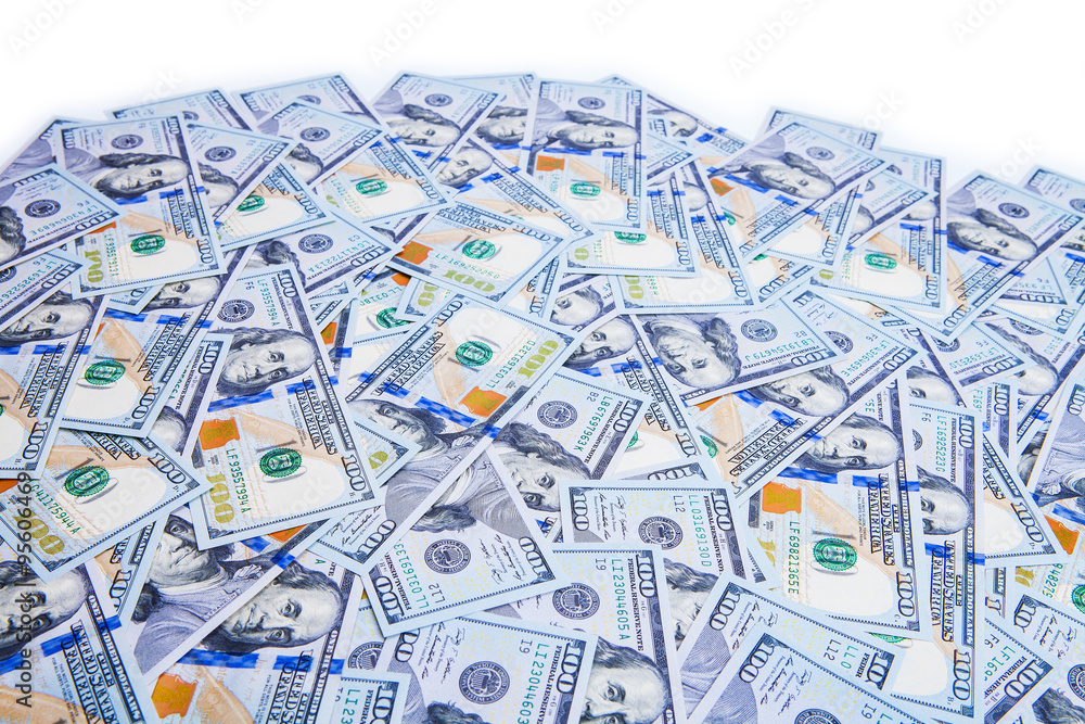 Obraz premium new 100 dollars by close up