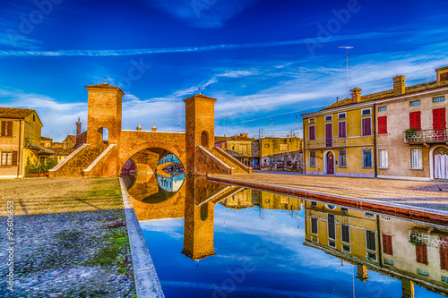 Trepponti bridge in Comacchio, the little Venice