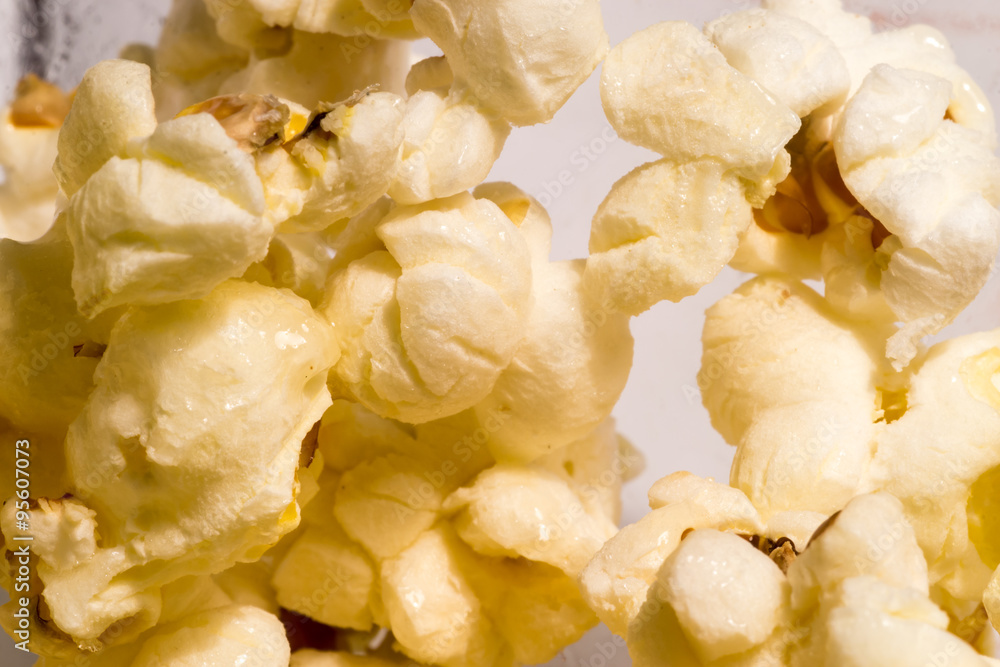 Closeup of Freshly Cooked Popcorn