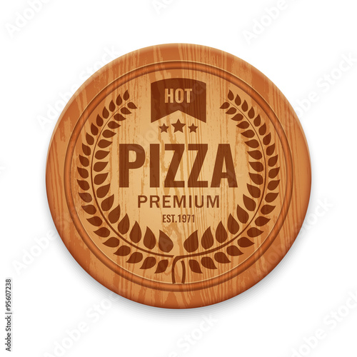 Vector pizza restaurant label