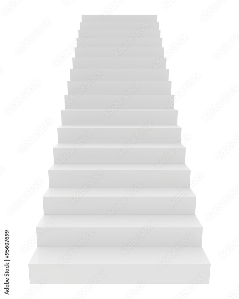 Empty stairs. Isolated on white background. Way upward Empty stairs. Isolated on white background. Way upward
