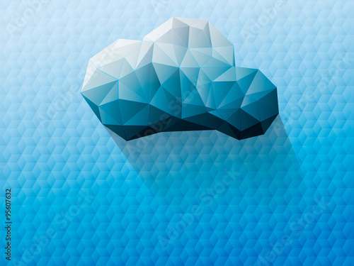 low poly cloud background