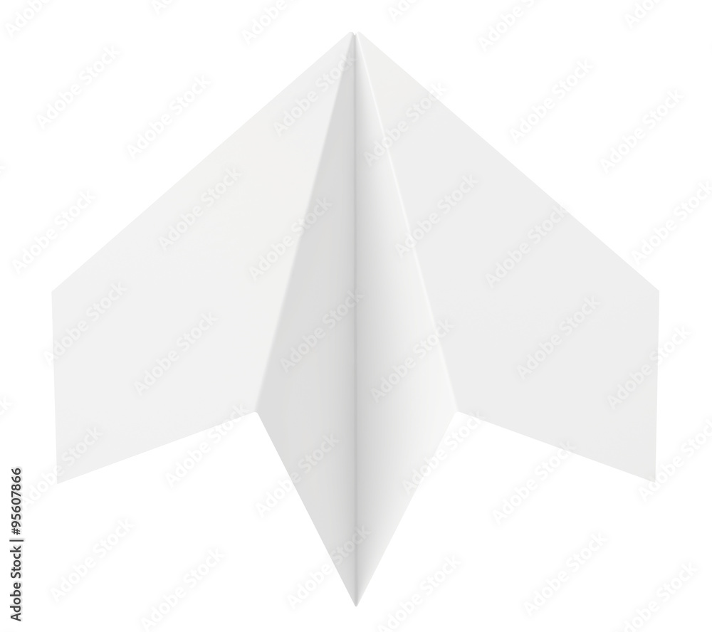 Paper plane. Isolated on white background. Clean 3d render Paper plane. Isolated on white background. Clean 3d render