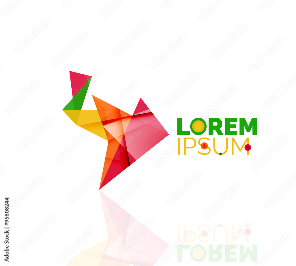 Logo, abstract geometric business icon Logo, abstract geometric business icon