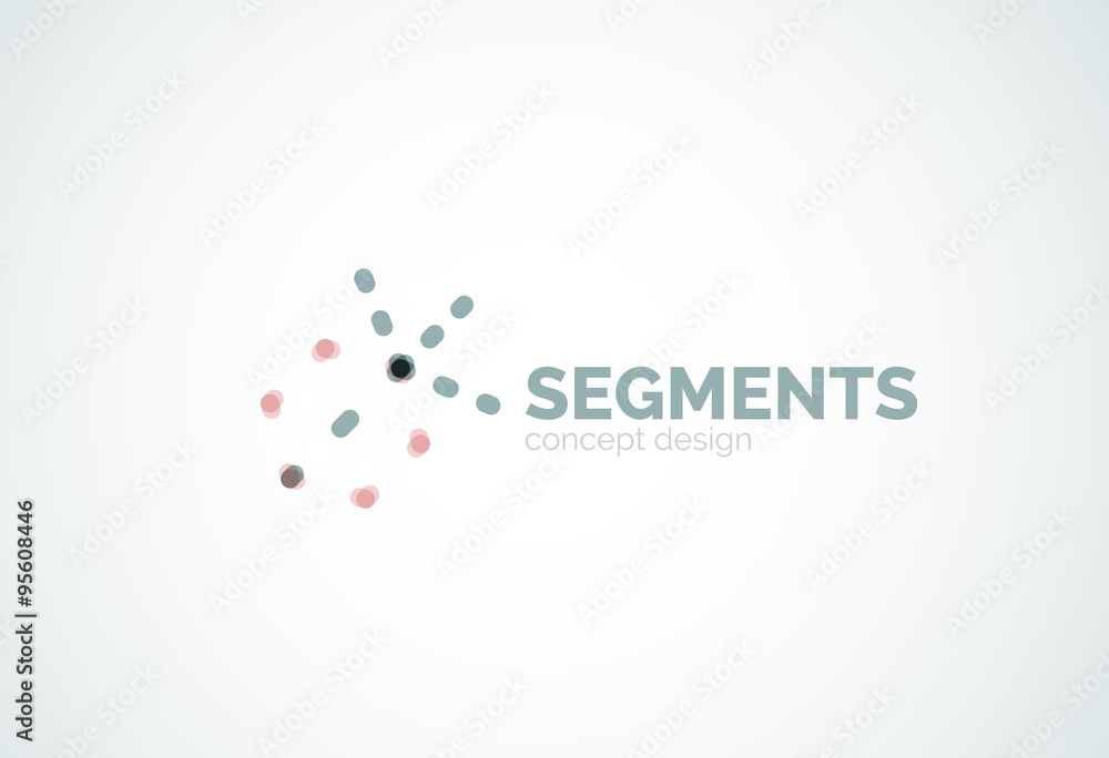 Vector outline minimal abstract geometric logo Vector outline minimal abstract geometric logo
