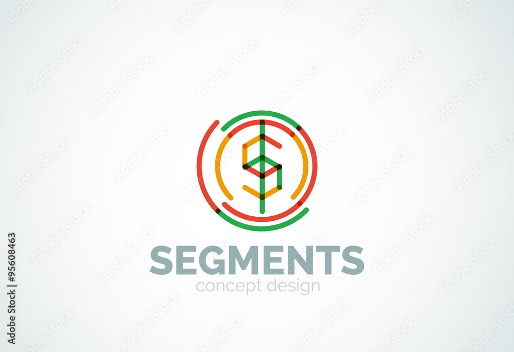 Vector outline minimal abstract geometric logo