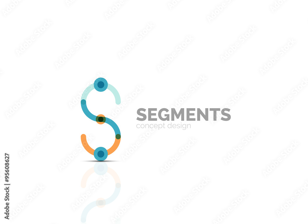 Vector outline minimal abstract geometric logo Vector outline minimal abstract geometric logo