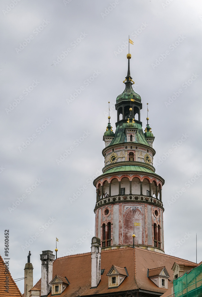 Cesky Krumlov castle tower