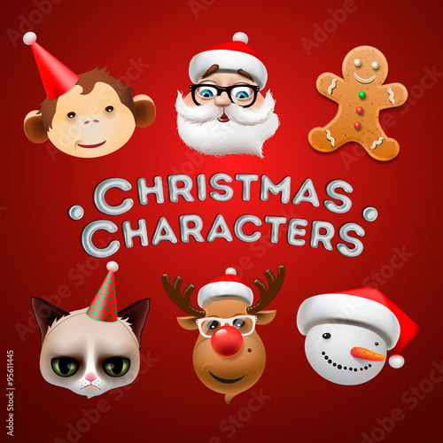 Christmas cute characters