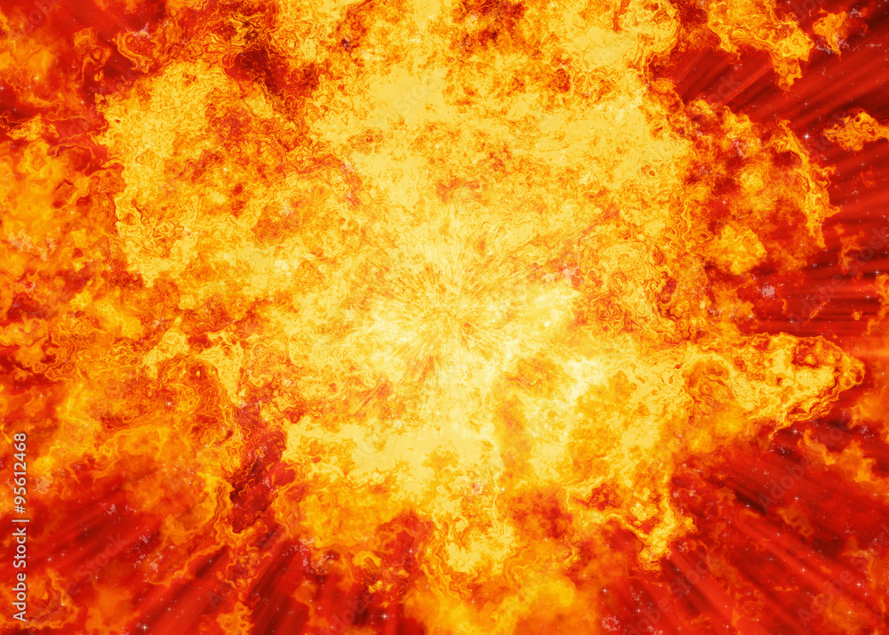 bright fire burst explosion flash background