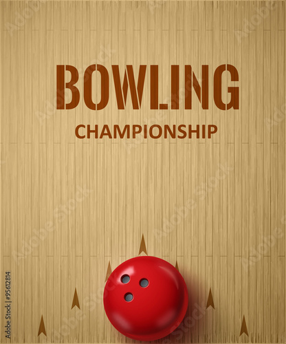 bowling realistic theme Editable vector 