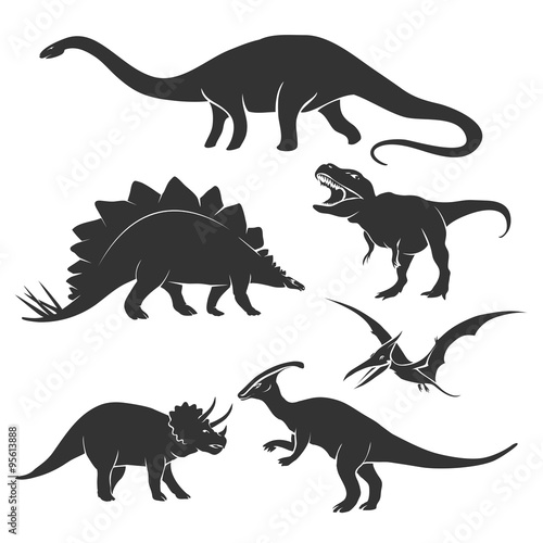 Dinosaur silhouettes