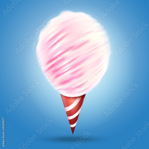 Vector realistic cotton candy