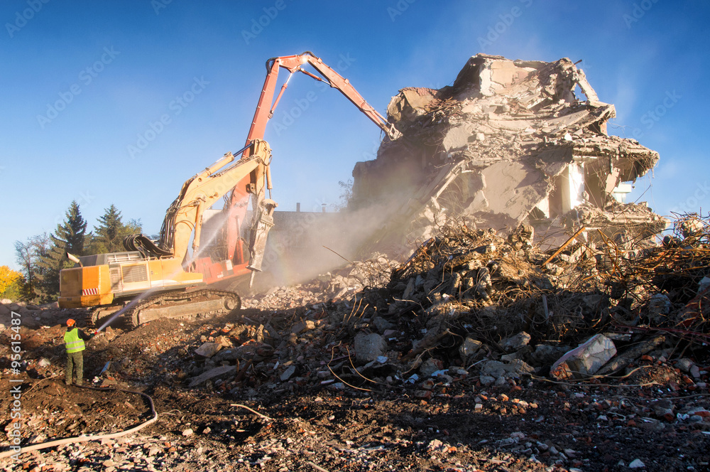 Demolition of buildings in urban Demolition of buildings in urban