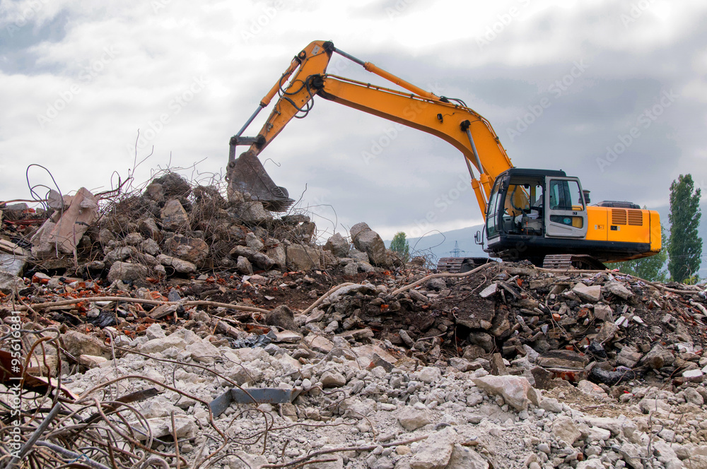 Demolition of buildings in urban Demolition of buildings in urban