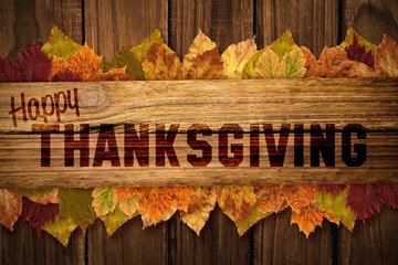 Composite image of happy thanksgiving