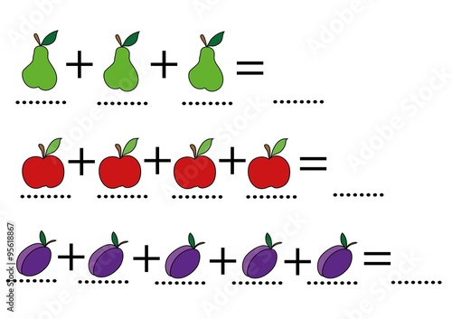 owoce,zbiór,matematyka