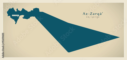 Modern Map - Az-Zarqa JO