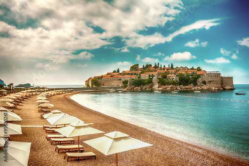 Sveti Stefan hotel island and beach photo