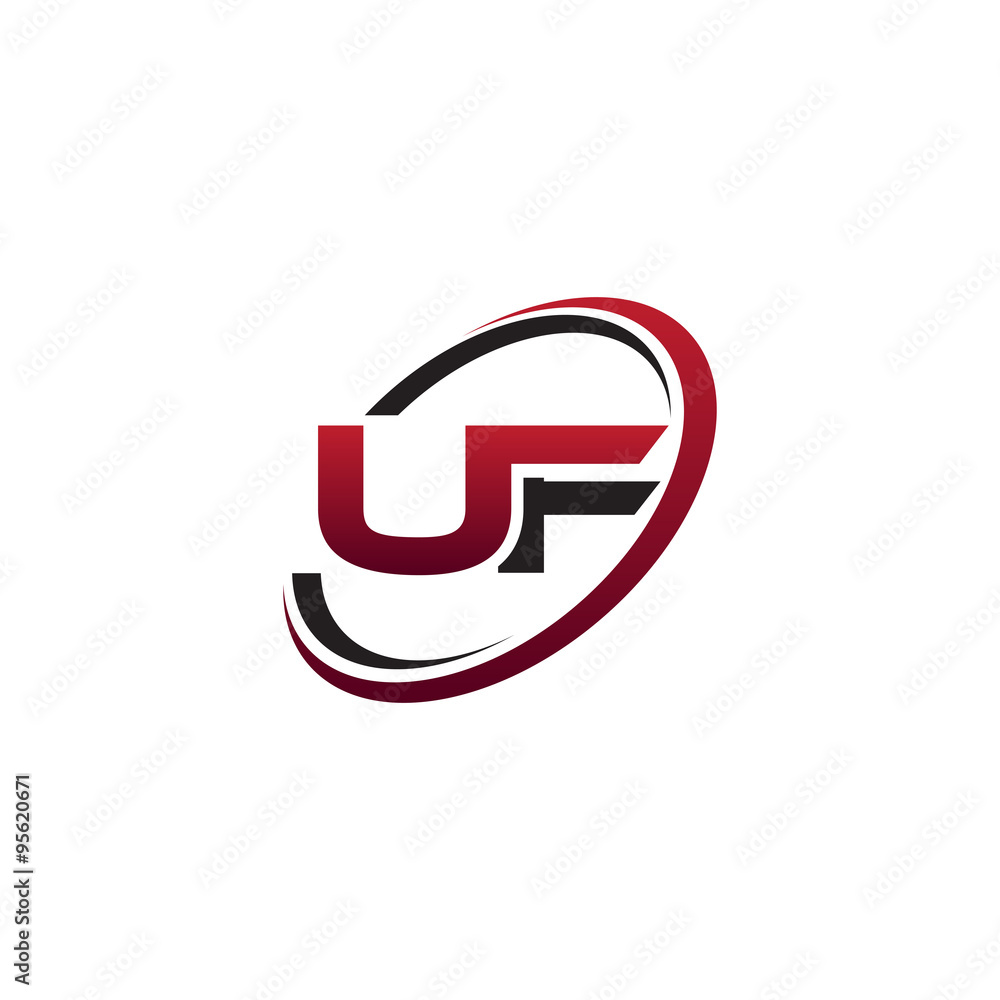 Modern Initial Logo Circle UF Modern Initial Logo Circle UF