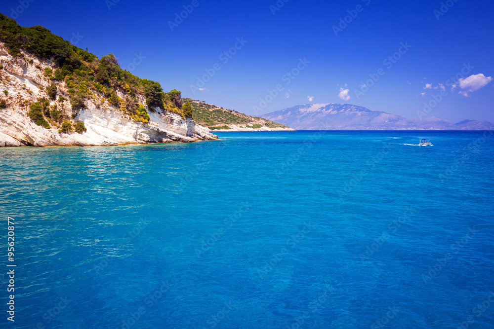 Idyllic coastline of Zakynthos island, Greece