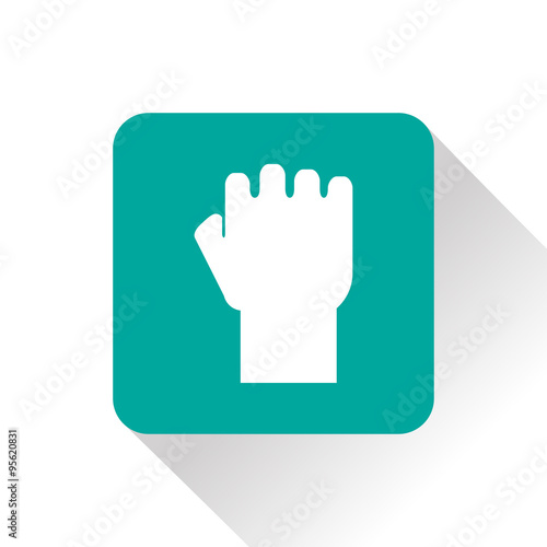 fist flat vector icon