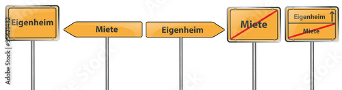 Ortschilder als Vektorset